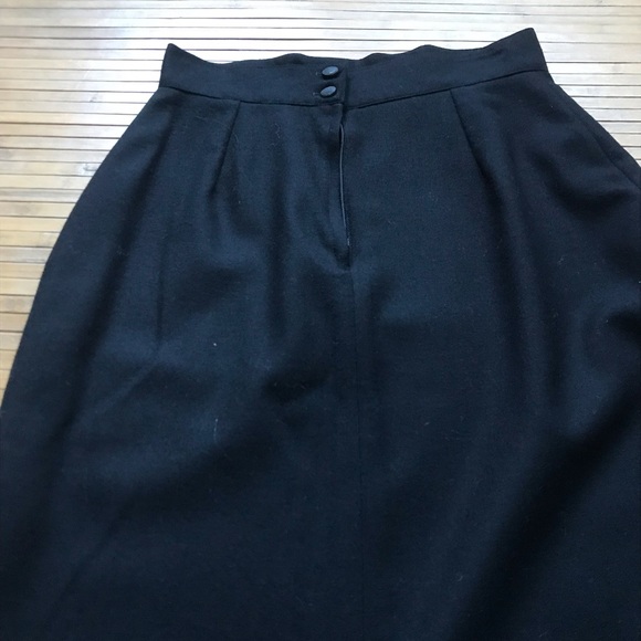 Black pencil wool skirt - Picture 4 of 7